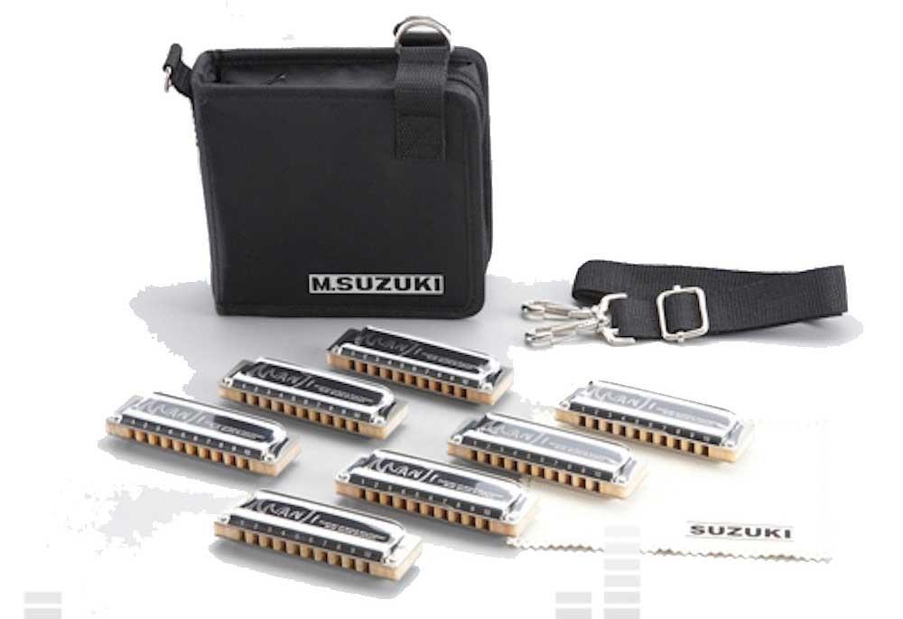 Suzuki Harmonica Manji M20. 7 pcs set. Including bag