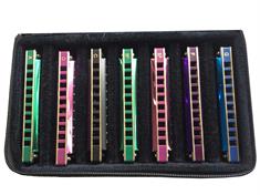Easttop Blues harmonica - PR020 7-pcs. color package open bag